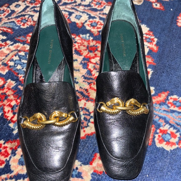 Tory Burch black leather Jessa loafers women’s size 6.5 - Picture 2 of 8